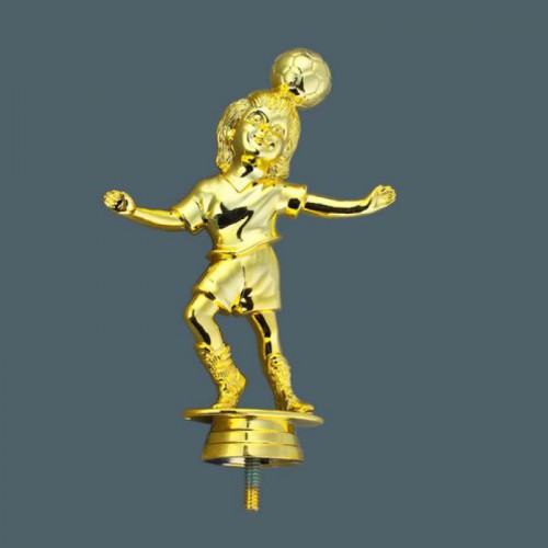 Schraubfix-Figur, Fußball Jungend weiblich, goldfarben, Kunststoff