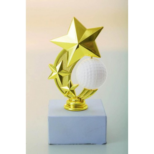 Schraubfix-Figur, Golf, goldfarben, Kunststoff