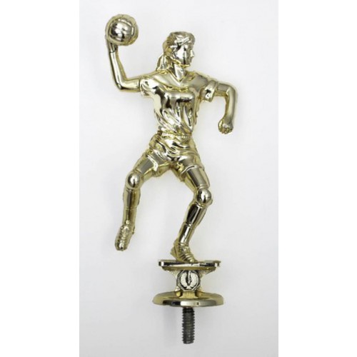 Schraubfix-Figur, Handball Damen, goldfarben, Kunststoff