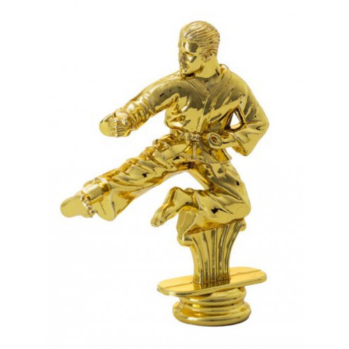 Schraubfix-Figur, Kampfsport, Karate, goldfarben, Kunststoff