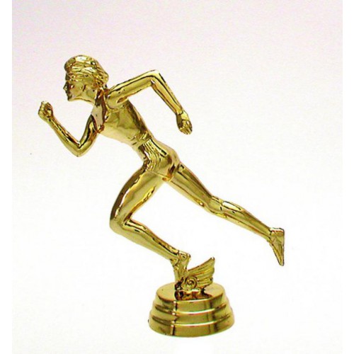 Schraubfix-Figur, Leichtathletik Damen, goldfarben, Kunststoff