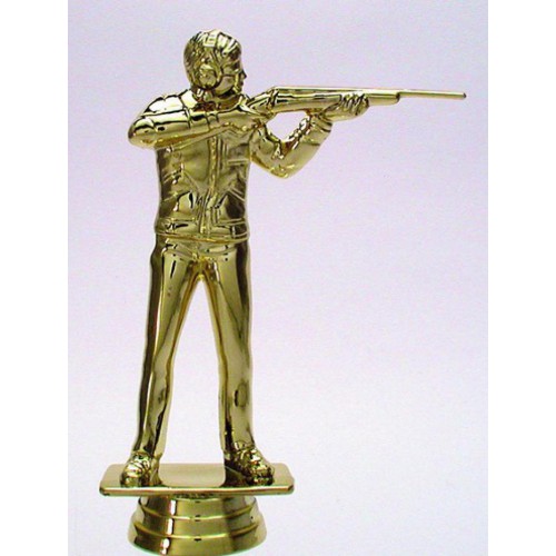 Schraubfix-Figur, Schiessen Herren, Gewehr, goldfarben, Kunststoff