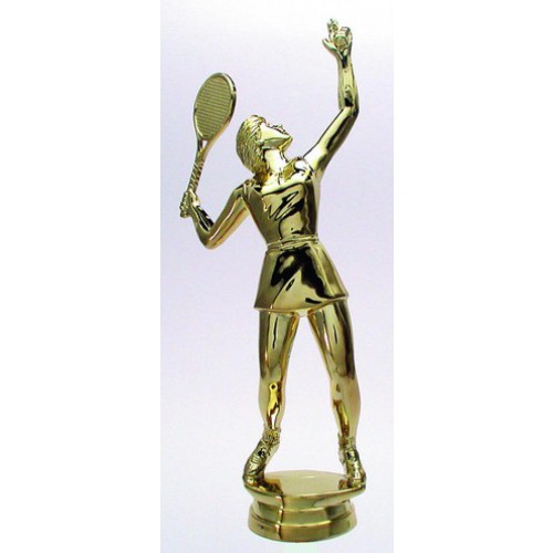 Schraubfix-Figur, Tennis Damen, goldfarben, Kunststoff