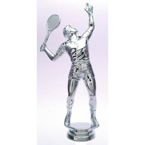 Schraubfix-Figur, Tennis Herren, silberfarben, Kunststoff