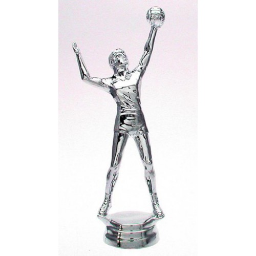 Schraubfix-Figur, Volleyball Herren, silberfarben, Kunststoff