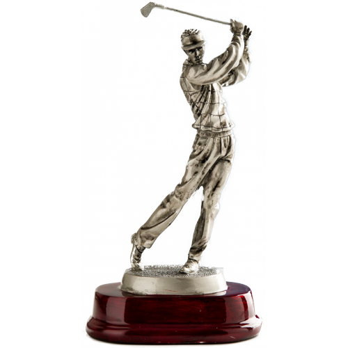 Sporttrophäe, Golfer auf Sockel, Resin