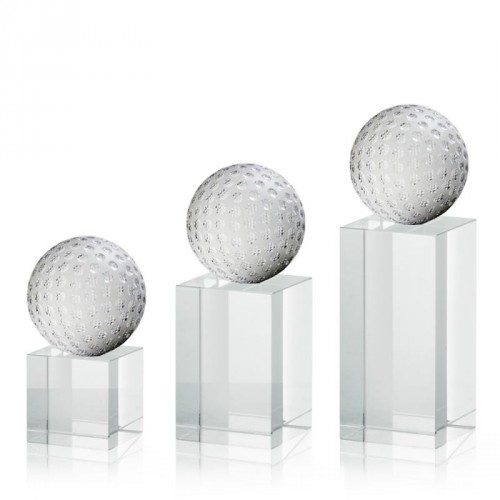 Trophäe, klare Glaswürfel, Glasgolfball (dupliziert)