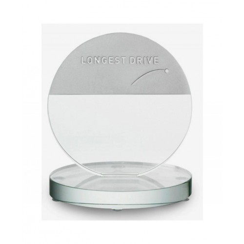 Trophäe, Optiwhite, rund, "LONGEST DRIVE"