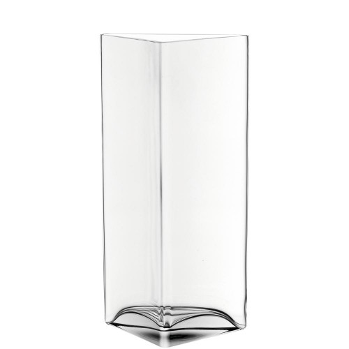 Vase, Glas, klar, 3eck, schwer